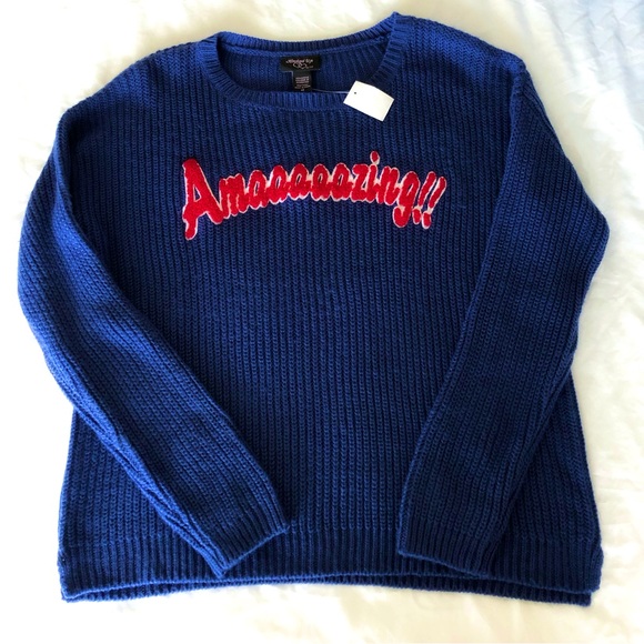NWT Hooked Up by L.O.T. Women’s Knit Amaaaaazing!! Sweater - Picture 2 of 8